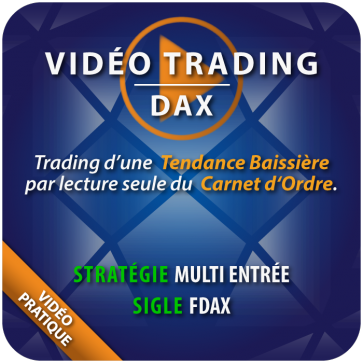 Vidéo Trading du Dax. Trading d’une Tendance Baissière par lecture seule du Carnet d‘Ordre